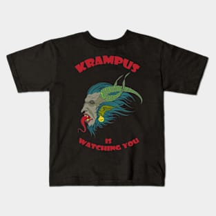 Krampus is watching you Kids T-Shirt